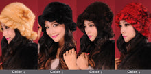 Load image into Gallery viewer, Womens Beanies Knitted Real Mink Fur Hat Cloche Hat Fedoras 13613