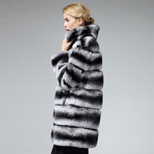 Load image into Gallery viewer, Rex Rabbit Fur Women&#39;s Outwear Chinchilla Color Long Sleeve 16129