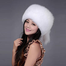 Load image into Gallery viewer, Fur Story FS13609 Women&#39;s Genuine Fox Fur Hat Women Ears Warmer Headdress Women Hat