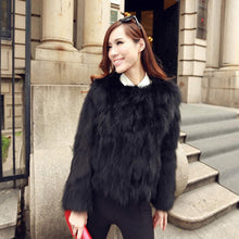 Load image into Gallery viewer, Women's Natural Fox Fur Coat Fashion Natural Color Full Sleeve