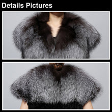 Load image into Gallery viewer, Women&#39;s Knitted Real Mink Fur Splicing Silver Fox Fur Vest Real Fur Vest Female