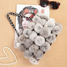 Load image into Gallery viewer, Real Rabbit Fur Ball Bag Handbag Lovely Side Bag Women Purse Totes SMALL Size 20*28 Good Choice for Chirstmas Gift FS040102
