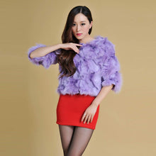 Load image into Gallery viewer, Real Fox Fur Coat Jacket Thick Fur Gilet Womens&#39; Dress Ladies&#39; Garment FS13052  Light Purple