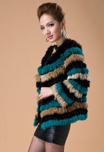 Load image into Gallery viewer, Real Knitted Rabbit Fur Coat Jacket Vest High Quality Fur Sweater Short Version Hot Sale Fur Story FS13004
