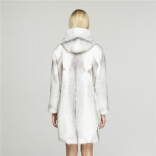Load image into Gallery viewer, Fur Story FS18120 Women&#39;s Genuine Mink Fur Long Coat with Fur Hood Winter Warm Jacket