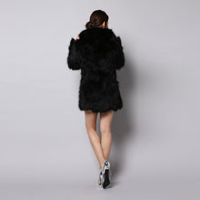 Load image into Gallery viewer, Natural Raccoon Fur Coat Women&#39;s Real Fur Jacket Long Sleeve Winter Warm Outwear 151256