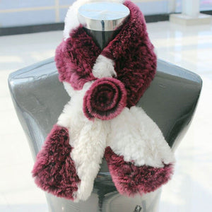 Real REX Rabbit Fur Scarf Wrap Cape Shawl Neck Warmer In Fashion Fur Story FS13504