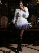 Load image into Gallery viewer, Real Lamb Fur Coat with Fox Fur Hem Jacket Overcoat Womens&#39; Dress Garment Gilet Fur Story FS13037