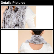 Load image into Gallery viewer, Real REX Rabbit Fur Scarf Wrap Cape Shawl Neck Warmer Women Children Scarf Unisex FS14517