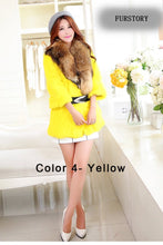 Load image into Gallery viewer, Natural Rabbit Fur Coat Jacket Thick Jacket Winter Long Overcoat