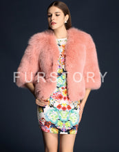 Load image into Gallery viewer, Winter Women&#39;s Real Fox Fur Coat Three Quarter Sleeve Furry Jackets