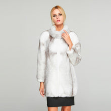 Load image into Gallery viewer, Fur Story FS18119 Women&#39;s Genuine Mink Fur Coat Stand-up Collar Overcoat