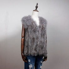 Load image into Gallery viewer, Natural Fur Vest for Women Fox with Mongolia Sheep Fur Waistcoat 162106