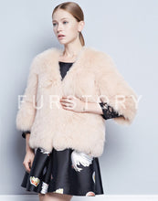 Load image into Gallery viewer, Winter Women&#39;s Real Fox Fur Coat Three Quarter Sleeve Furry Jackets