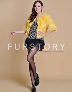Real Fox Fur Coat Jacket Thick Fur Gilet Womens' Dress Ladies' Garment FS13052  Light Purple