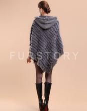 Load image into Gallery viewer, Women&#39;s Handmade Knitted Real Rabbit Fur Autumn Winter Fur Pashmina 070121