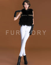 Load image into Gallery viewer, Natural Fox Fur +lamb Fur Vest Raccoon Decoration Waistcoat Jacket
