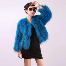 Load image into Gallery viewer, Fur Coat Cheap Knitted Raccoondog Fur Coat Jacket Overcoat Vest Waistcoat Fur Coat Jacket Women FS010402