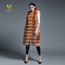 Load image into Gallery viewer, Women&#39;s Genuine Rabbit Fur Vest Women Long Style Fur Vest Female 15296
