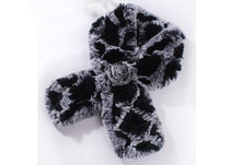 Load image into Gallery viewer, Real REX Rabbit Fur Scarf Wrap Cape Shawl Neck Warmer Women Scarf Flower Decoration FS14509