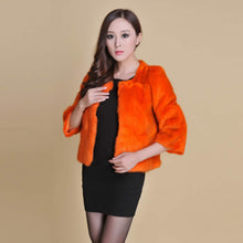 Load image into Gallery viewer, Natural Fur Women&#39; Muskrat  Jacket Short Version Winter Outwear Luxury Natural Fur Coat Female