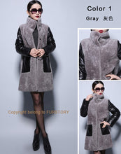 Load image into Gallery viewer, Natural Lamb Fur Coat Genuine Sheep Leather Full Sleeve Jacket