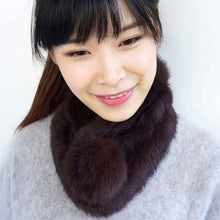 Load image into Gallery viewer, Real rabbit fur scarf wrap cape shawl neck warmer 7colors Christmas gift on-sale FS050106