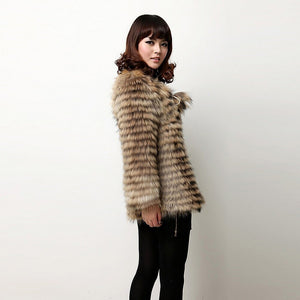 Winter coats for women Raccoon  Fur coat 13060