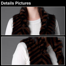 Load image into Gallery viewer, Plus Size Women&#39;s Real Mink Fur Vest Real Fur Vest Female 15217