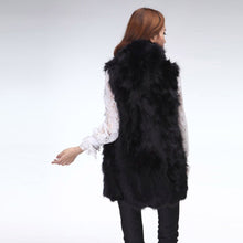 Load image into Gallery viewer, Women&#39;s Real Fox Fur Vest Black Color Natural Fur Waistcoat Female  15285