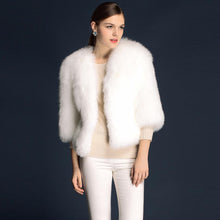 Load image into Gallery viewer, Winter Women&#39;s Real Fox Fur Coat Three Quarter Sleeve Furry Jackets