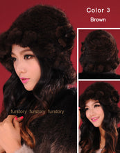 Load image into Gallery viewer, Womens Beanies Knitted Real Mink Fur Hat Cloche Hat Fedoras 13613