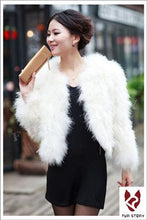 Load image into Gallery viewer, Fur Womens Coat Real Turkey Fur Coat Jacket Overcoat Mulitple Colors Puff NEW Stylish Natural Fur Coat Warmest Fur Coat Fur Story FS12098