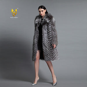 Women's Coats Natural Fur Coat Women Long Coats Real Fur Outwear 161159