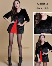 Load image into Gallery viewer, Women&#39;s Natural Fur Coat Long Version Light Camel Full Pelt Real Fur Coat Female