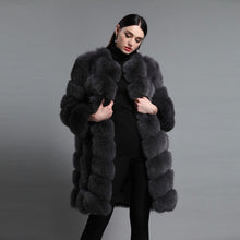 Load image into Gallery viewer, FUR STORY Women&#39;s Natural Fur Coat Winter Super Warm Coats Plus Size Long Coats Real Fox Fur Fur Outwear FS161162