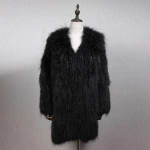 FS161204 Natural Fur Coat for Women Real Lamb Fur Jacket Fur Story