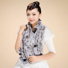 Load image into Gallery viewer, Real REX Rabbit Fur Scarf Wrap Cape Shawl Neck Warmer Women Children Scarf Unisex FS14517