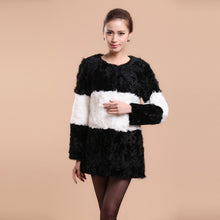 Load image into Gallery viewer, New Lamb Fur Coat Jacket Overcoat  Winter Overcoat In Fashion Interval Color Style Good Quality Lamb Fur FS13068