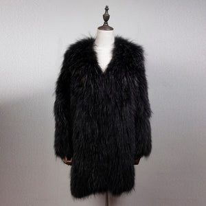 FS161204 Natural Fur Coat for Women Real Lamb Fur Jacket Fur Story