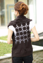 Load image into Gallery viewer, Women&#39;s Knitted Natural Rabbit Fur Vest Casual Waist Coat