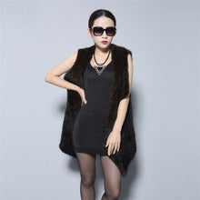 Load image into Gallery viewer, Natural Fur Vest Top Quality Authentic Mink Vest Female Natural Gilet Waistcoat