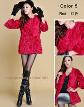 Load image into Gallery viewer, Real Lamb Fur Coat Overcoat Jacket  Long Version Ladies&#39; Top Garment Gilet Winter Dress White Fur Story FS13065