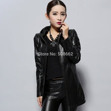 Load image into Gallery viewer, Genuine Sheep Leather Coat Top Quality Leather Jacket  Women Overcoat