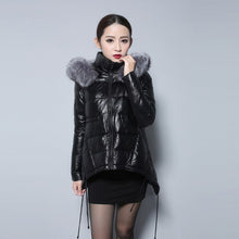 Load image into Gallery viewer, Women&#39;s Genuine Sheep Leather Down Jacket Warm  Coat Female