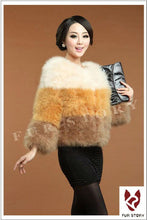 Load image into Gallery viewer, Fur Womens Coat Real Turkey Fur Coat Jacket Overcoat Mulitple Colors Puff NEW Stylish Natural Fur Coat Warmest Fur Coat Fur Story FS12098