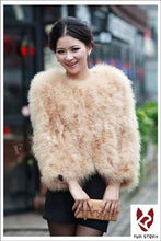 Load image into Gallery viewer, Fur Womens Coat Real Turkey Fur Coat Jacket Overcoat Mulitple Colors Puff NEW Stylish Natural Fur Coat Warmest Fur Coat Fur Story FS12098