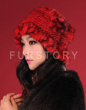 Load image into Gallery viewer, Womens Beanies Knitted Real Mink Fur Hat Cloche Hat Fedoras 13613