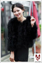 Load image into Gallery viewer, Fur Womens Coat Real Turkey Fur Coat Jacket Overcoat Mulitple Colors Puff NEW Stylish Natural Fur Coat Warmest Fur Coat Fur Story FS12098