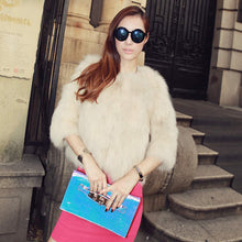 Load image into Gallery viewer, Winter Women&#39;s Natural Fur Coat Color Optional Three Quarter Sleeve
